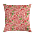 Axyaa Vintage Plant-flower Linen Cushion Cover 45*45cm