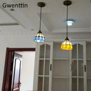 Axyaa Stained Glass Pendant Light for Home Decor and Kitchen Lighting