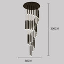 Axyaa Crystal Chandelier Stair Pendant Lamp Living Room Pendant Lights Interior Lighting