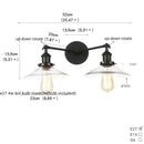 Axyaa Retro Industrial LED Wall Light 2 Heads Bedside Lamp