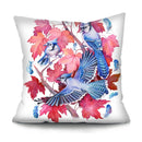 Axyaa Bird Oil Painting Cushion Cover - Chinese Style Home Decor