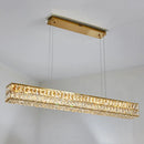 Axyaa Crystal LED Pendant Lights Steel Lustre Modern Dining Room Hanging Fixture