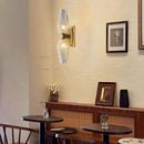 Axyaa Modern Brass Glass Wall Sconce G9 Bulb Gold Copper
