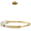 Axyaa Luxury Crystal Chandelier - Modern Gloss Lighting for Living and Dining Room