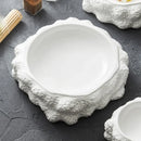 Axyaa White Rock Pattern Special-shaped Cold Dish Tableware