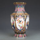 Axyaa Antique Official Enamel Porcelain Square Vase Ornament