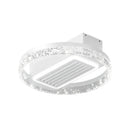 Axyaa 19.7Crystal LED Ceiling Fan with Light Chandelier, Dimmable, Remote Control