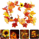 Axyaa Maple Leaf Sunflower Pumpkin Light String for Halloween Thanksgiving Wall Table Decor