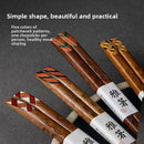 Axyaa Ironwood Chopsticks Set, Bohemian Style, Non-Slip, Japanese Sushi Tableware