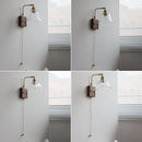 Axyaa Clear Glass LED Wall Light Fixture for Modern Nordic Design