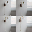 Axyaa Clear Glass LED Wall Light Fixture for Bedroom & Bathroom Lighting