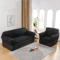 Axyaa Seersucker Universal Sofa Cover Slipcover Elastic Thickening - Fits Most Sofas