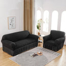 Axyaa Seersucker Universal Sofa Cover Slipcover Elastic Thickening - Fits Most Sofas