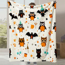 Axyaa Coral Fleece Flannel Blanket: Halloween Gift, Office Nap, Casual Blanket