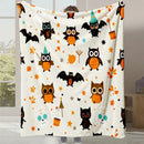 Axyaa Coral Fleece Flannel Blanket: Halloween Gift, Office Nap, Casual Blanket