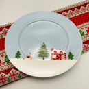 Axyaa Christmas Ceramic Cartoon Relief Plate - 8-inch Circular Decorative Tableware