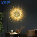 Axyaa Ceramic Lotus Leaf Wall Light Copper Lustre Gold Silver Sconce for Bedroom Decor