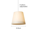 Axyaa Japanese Chandelier Fabric Pendant Lamp for Living Room Bedroom