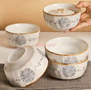 Axyaa Ceramic Rice Bowl Set, 4.5-inch Small Bowl, Beautiful Tableware