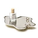 Axya Cloud Tray: Silver Ceramic, Jewelry Display, Table Decor, Home Luxury