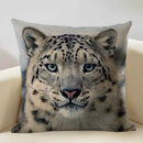 Axyaa Tiger Lion Linen Pillowcase 45x45cm Decorative Cushion Cover for Living Room
