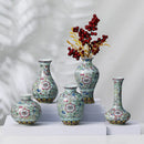 Axyaa Chinese Style Enamel Ceramic Vases Creative Home Office Decor