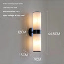 Axyaa Copper Marble Wall Lamp: Modern Stone Light for Living Room, Bedroom, Foyer