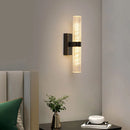 Axyaa Copper Crystal Wall Lamp: Modern Minimalist Luxury Lighting for Living Room, Hotel Corridor