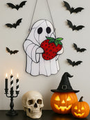 Axyaa Halloween Ghost Hanging Decor, Cute Strawberry Ghost Design - Window/Wall Ornaments