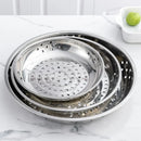 Axya Deep Colander Plate Set for Steaming and Draining - Stainless Steel