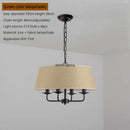 Axyaa Copper Retro Fabric Pendant Light for Home Dining Room Décor