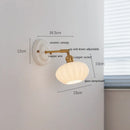 Axyaa White Glass LED Wall Lights Up Down Copper Arm Bedroom Living Room lamp