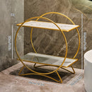 Axyaa Gold Vanity Organizer for Bathroom Coutertop and Makeup Storage