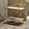 Axyaa Gold Makeup & Cosmetics Organizer Tray - 2 Tier Display Rack