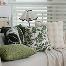 Axyaa Plush Tufted Leaf Pillow Cover 45x45cm