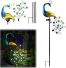 Axyaa Peacock Solar Garden Lamp: Outdoor Decorative Light, Auto On/Off, Waterproof, Solar Powered