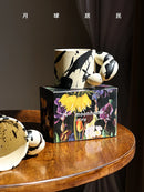 Axya Retro Cream Ceramic Mug Set for Home Drinking - Classic Handmade Coffee Cups