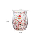 Axyaa Santa Cartoon Insulated Glass Set - Festive Reusable Gift for Loved Ones