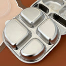 Axyaa Stainless Steel Divided Lunch Box 3/4 Compartment Container