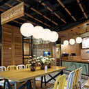 Axyaa Nordic Glass Pendant Lights Round White Ball Luminaires for Home Decoration