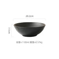 Axyaa Matte Stone Patterned Ceramic Ramen Soup Salad Fruit Noodle Bowl Large Capacity