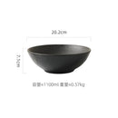 Axyaa Matte Stone Patterned Ceramic Ramen Soup Salad Fruit Noodle Bowl Large Capacity