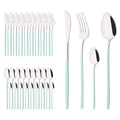 Axyaa Gold Stainless Steel Cutlery Set - 40Pcs Western Dinnerware Tableware Set