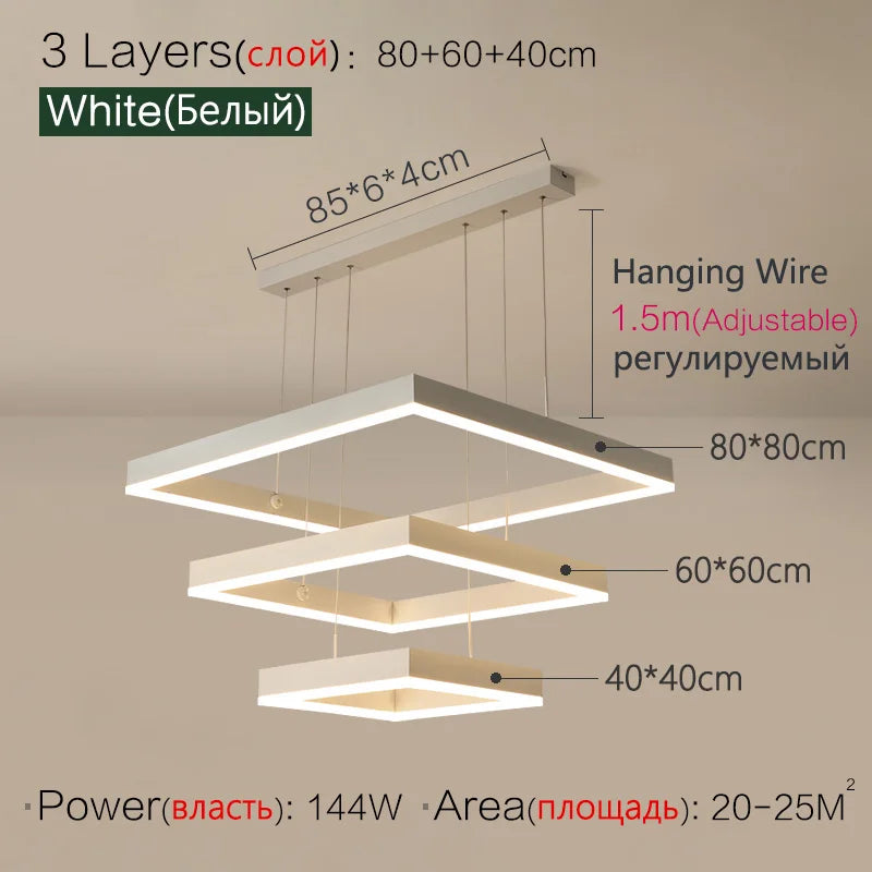 Modern LED Ceiling Chandelier by Axyaa for Living Room Bedroom Dining Room
