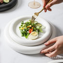 Axyaa European Matte Ceramic Pasta Plate, Hotel Restaurant Steak Plate
