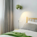 Axyaa Magnet Design Wall Light 220V Bedroom Sconce Green Beige Switch