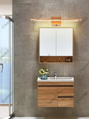 Axyaa Solid Wood LED Wall Light with Switch for Bathroom, Bedroom, and Hallway