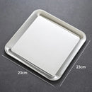 Axyaa Korean BBQ Sandwich Tray: Golden Rectangular Plate for Desserts, Snacks, and Baking.