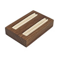 Axyaa Walnut Double-Slot Ring Display Stand Solid Wood Jewelry Storage Plate Counter