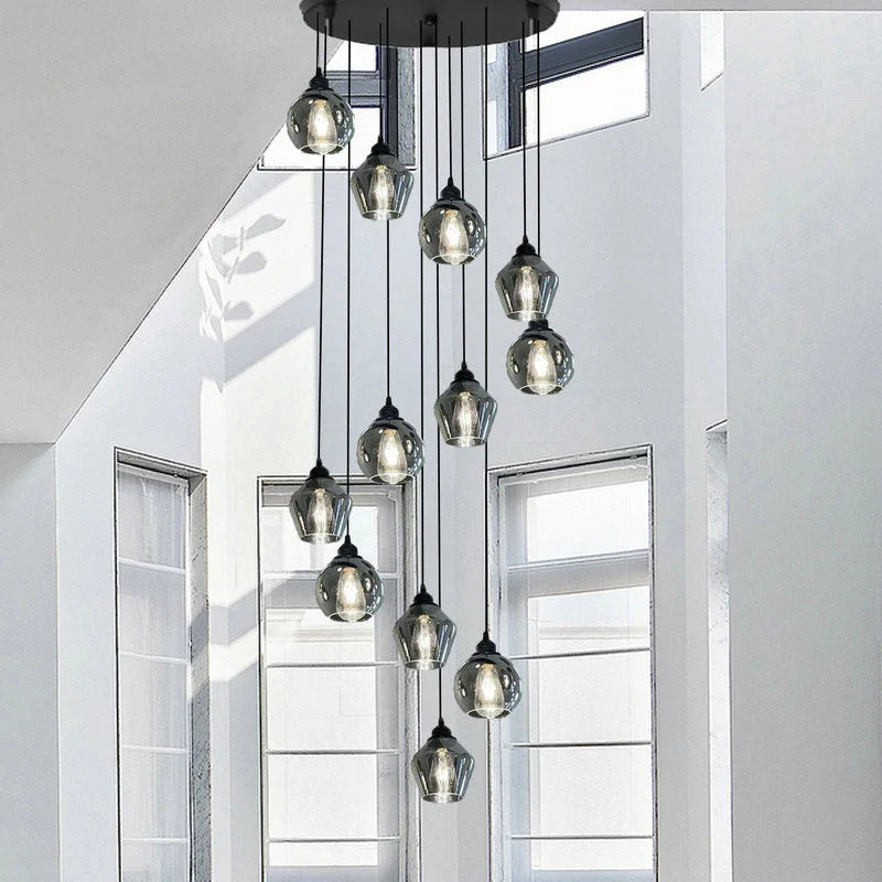 Axyaa Stainless Steel LED Chandelier Lights for Nordic Home Decor